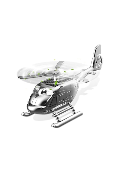 Siyah Araba Koku Difüzörü Süs Güneş Enerjili Helikopter Şekli Dönme Bıçağı Katı Aromaterapi
