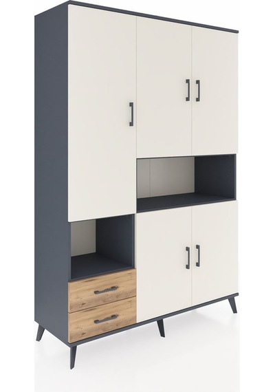 Hyperion Dolap 10 Raflı 2 Çekmeceli 5 Kapaklı 132x44x195 Antrasit-aytaşı/çam Aytası/atlas Çam Hyperion Dolap 10 Raflı 2 Çekmeceli 5 Kapaklı 132x44x195 Antrasit-aytaşı/çam Aytası/atlas Çam