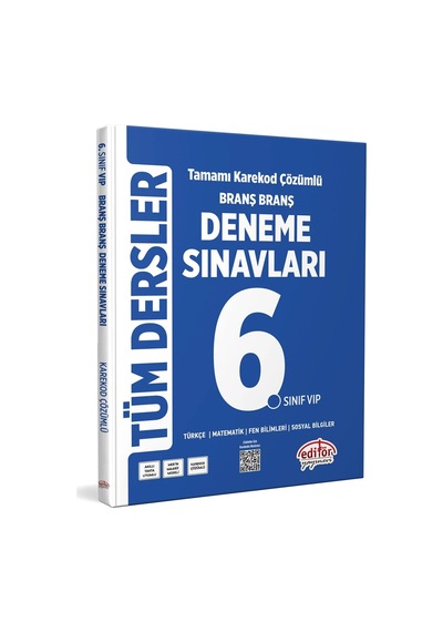 Editör 6. Sınıf Tüm Dersler Branş Branş Tamamı Çözümlü Deneme Sın