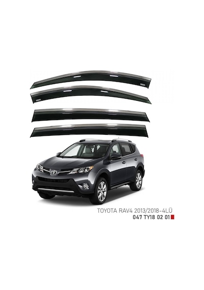 Niken Toyota Uyumlu Rav4 2013-2018 Kromlu Cam Rüzgarlığı 4 Lü