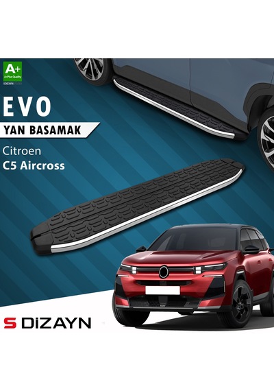 S-dizayn Citroen E-c5 Aircross Elektrikli Evo Krom Yan Basamak 193 Cm 2024 Üzeri A+ Kalite