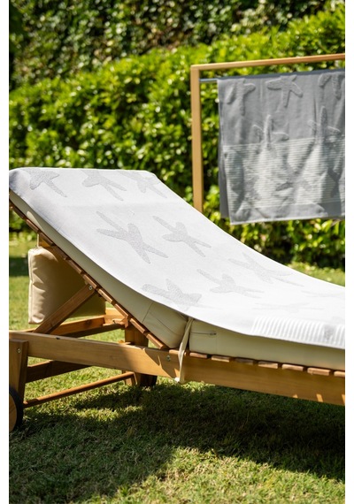Menderes Home Cotton Collection Bukle Plaj Havlusu Yıldız Gri