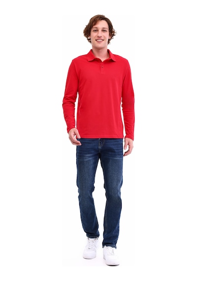 Kinetix Mb Sn329 Ukol Polo 5pr Bordo Erkek Uzun Kol T-shirt Bordo