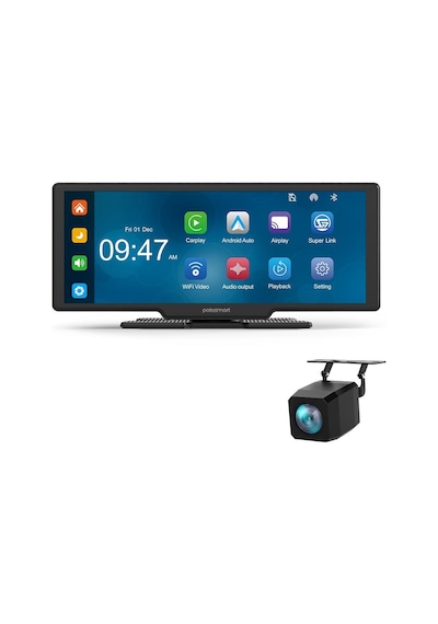 Polosmart Psm700 Araç İçi Akıllı Ekran Ön Ve Arka Kameralı Kablosuz Carplay Ve Android Auto Destekli