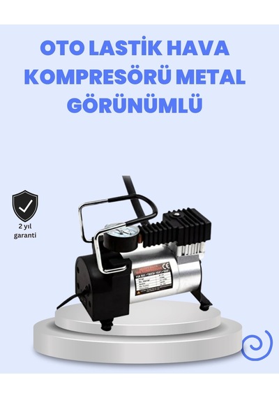 Buğz Dc 12v Metal Hava Kompresörü Araç Lastik Şişirme 35l/dk