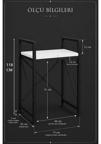 Lifos Beyaz/siyah Raflı Çamaşır Makinesi Dolabı Kurutma Makinesi Dolabı Metal Banyo Dolabı Lifos Beyaz/siyah Raflı Çamaşır Makinesi Dolabı Kurutma Makinesi Dolabı Metal Banyo Dolabı