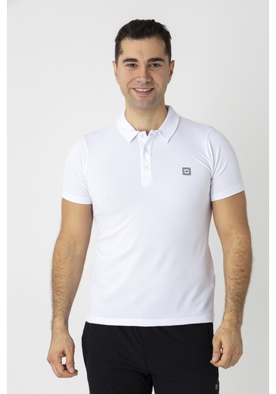 Crozwise Waffle Polo Yaka Tişört 7150-08 Beyaz