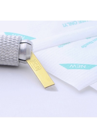 100 Adet Pcd 12 Pin Kalıcı Makyaj Dövme Bıçağı