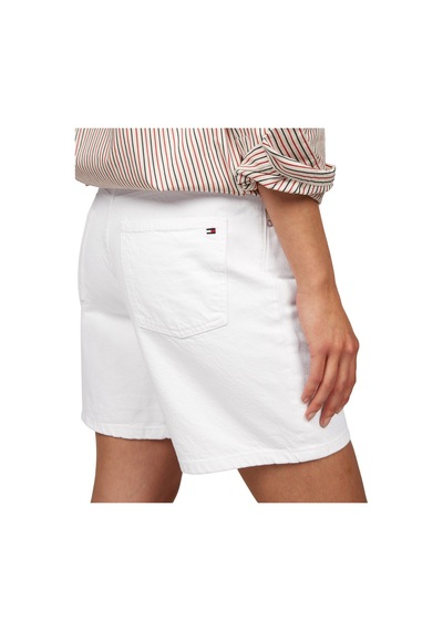 Tommy Hilfiger Dnm Straıght Short Rw Whıte Kadın Beyaz Şort - Ww0ww45924 Beyaz