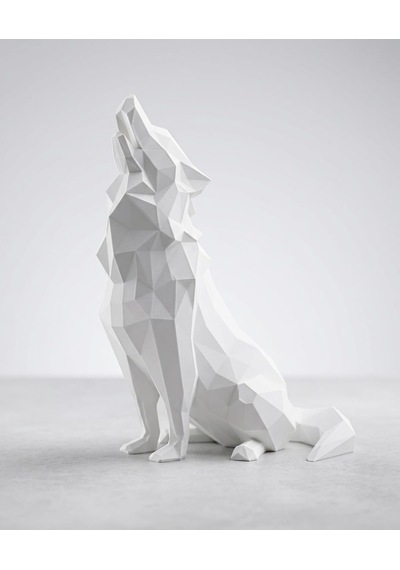 3d Geometrik Kurt Biblo/dekor 18cm Beyaz