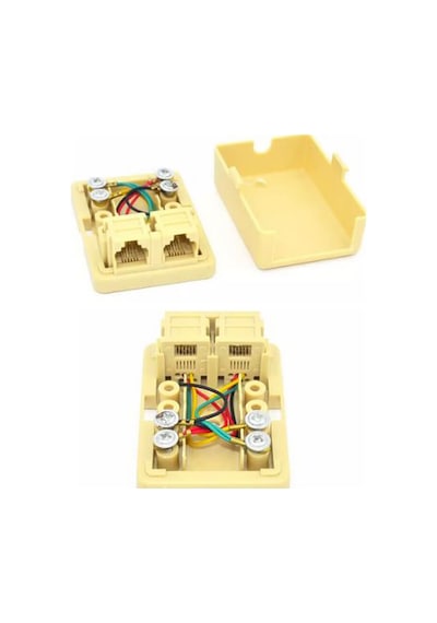 2 Port Telefon Terminal Dağıtım Kutusu Bağlantı Buatı Rj11 6p4c