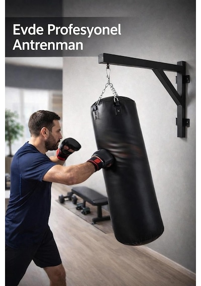 Thorqtech Kum Torbası Askısı, Boks Torbası Duvar Askı Aparatı, Siyah Çok Renkli