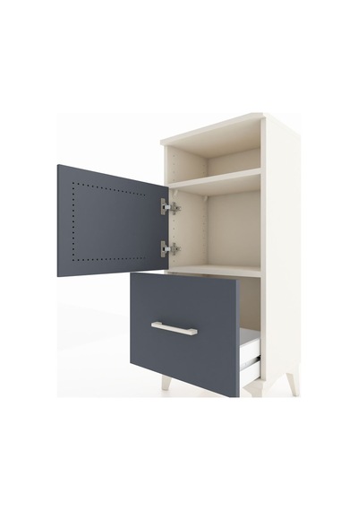 Arges Komodin 2 Raflı Tek Çekmeceli 2 Kapaklı 44x30x96 Aytaşı... Aytaşı