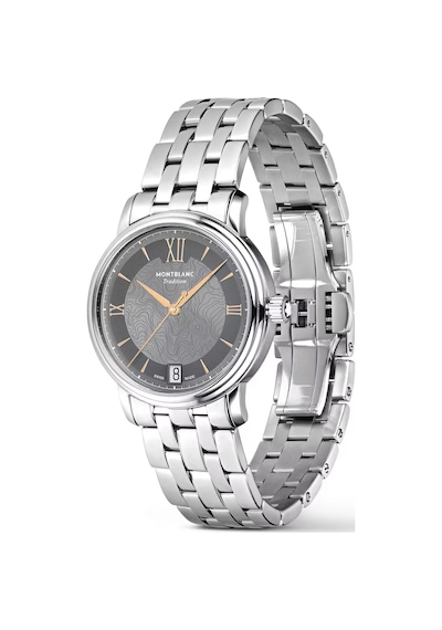 Montblanc Tradition Automatic Date 32 Mm Otomatik Saat 132317 Gri