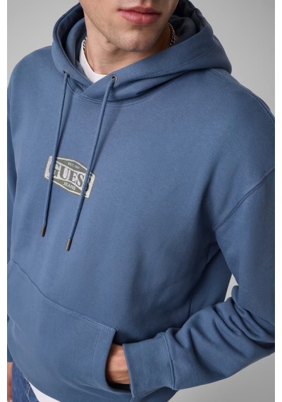 Guess Guess Jeans Erkek Kapüşonlu Sweatshirt M6bq12k5459 Mavi