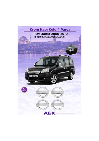 Fiat Doblo 2000-2010 Araca Özel Krom Kapı Kol A+