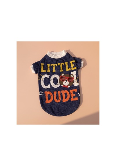 Kedi Ve Köpek İçin Little Cool Dude Polyester Sweat
