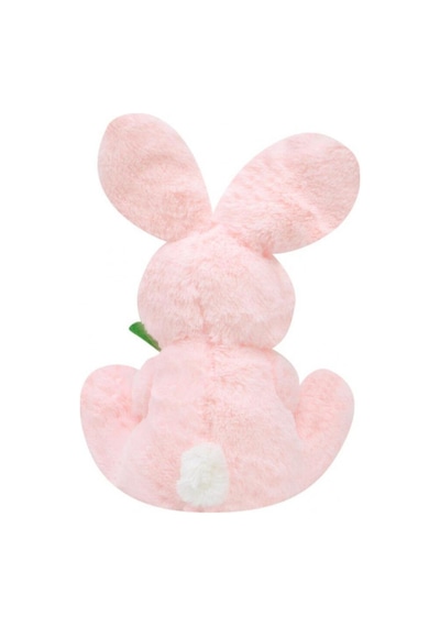 Sevimli Havuç Tutan Tavşan Peluş Oyuncak PEMBE
