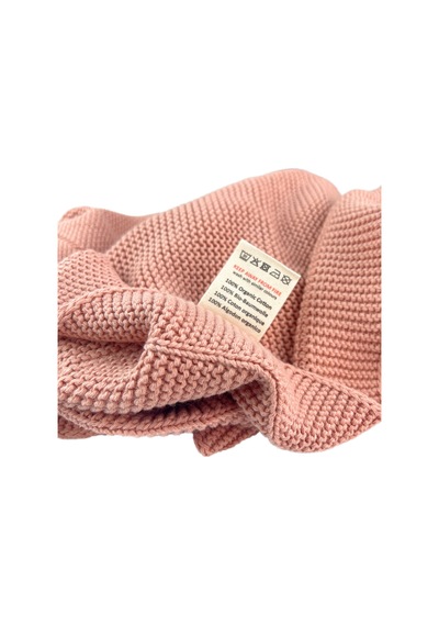 Mummy's Baby Tencel Örgü Bebek Battaniyesi 80x100 Pembe