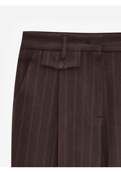 Dilvin 72251 Pensli Düz Paça Pantolon-kahve