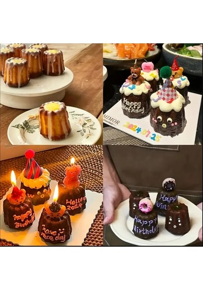 Kek, Pasta, Muffin, Sabun Ve Mum Kalıbı Silikon Tepsi Kalıp Kırmızı