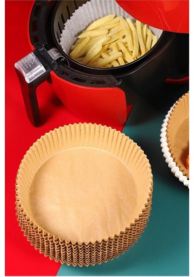 Airfryer Hava Fritözü Fritöz Pişirme Kağıdı - 100 Adet 16cm Stoneware Kahverengi Diğer