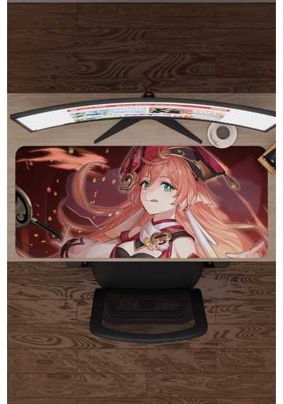 Yanfei Genshin Impact Anime Oyuncu V1 - 90x40 Xxl Gaming Mouse Pad Fare Altlığı