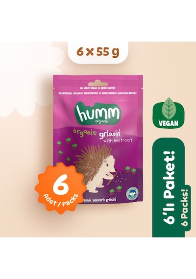 Hummorganic Organik Vegan Pancarlı Grissini Atıştırmalık Paketi - 6 adet