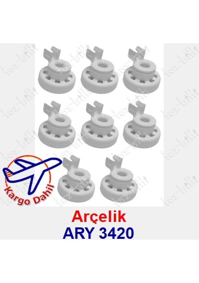 Arçelik Uyumlu Ary 3420 Bulaşık Makinesi Üst Sepet Tekerleği 8 Adet