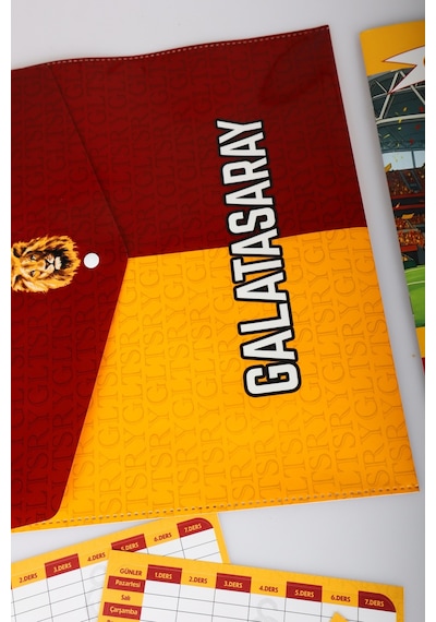 X Dekomus Lisanslı Galatasaray 17 Parça Premıum Hobi Kırtasiye Seti Boyama Kitabı,sticker