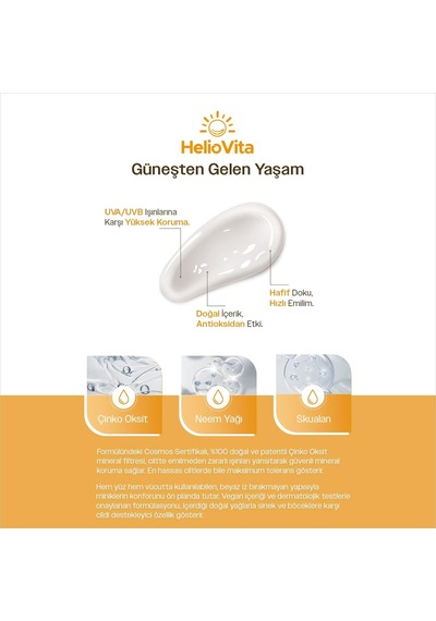 Heliovita%100 Mineral Yüksek Koruma Etkili Güneşten Koruyucu Losyon, Bebek & Çocuk, Spf 50+, Pa++++