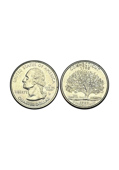 Amerika 1999 Yılı Hatıra Connecticut Quarter Dolar