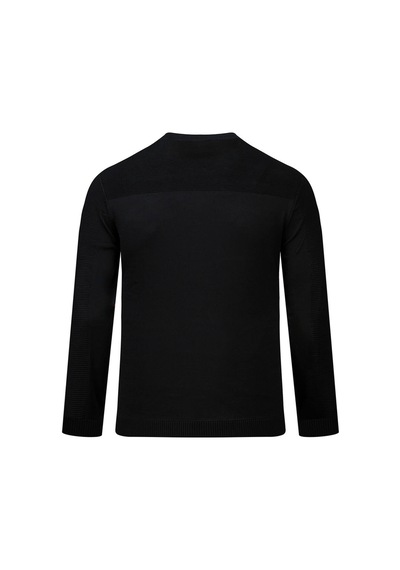 Hatemoğlu Siyah Regular Fit Bisiklet Yaka Rayon Kazak 2977627 Siyah
