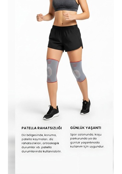 L Beden 1 Li 3d Örme Sporcu Dizlik Hassasiyet Azaltıcı, Diz Koruyucu Nefes Alabilir, Kompresyon Destekli, Kaymaz, Genel