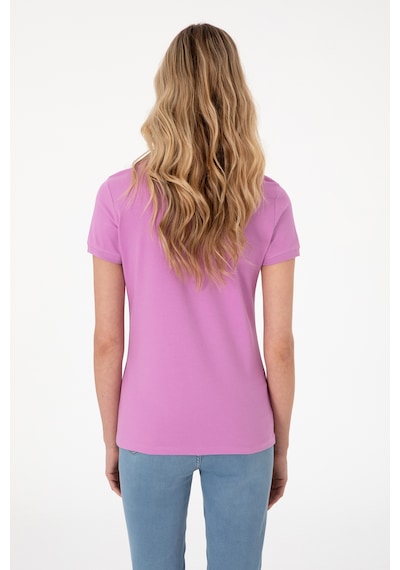 U.S. Polo Assn. Kadın Fuşya Basic Polo Yaka Tişört 50300830-VR023