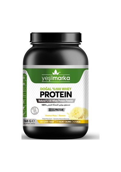 Yeşilmarka Doğal Whey Protein Tozu - Anamur Muzu 748 Gr
