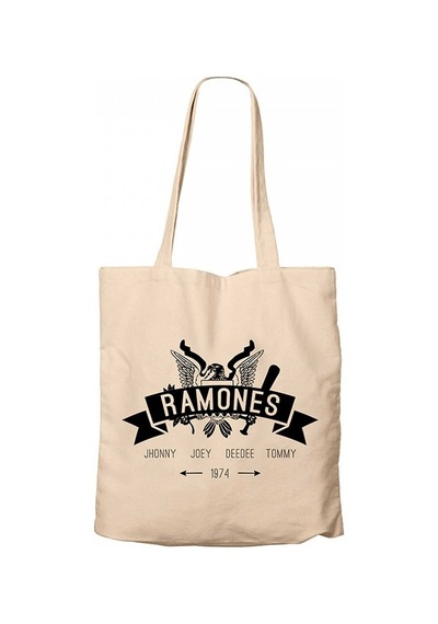 Ramones 1974 Krem Kanvas Bez Çanta Krem