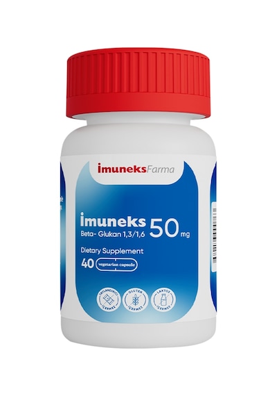 İmuneks Farma İmuneks 50 mg Beta Glukan (1,3/1,6) içeren Takviye Edici Gıda  40 Kapsül