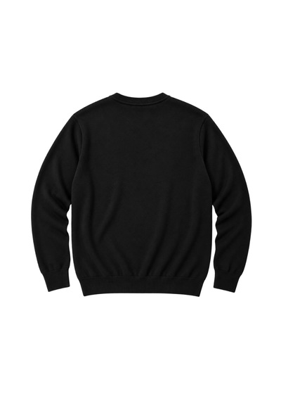 Battalmoda Erkek Büyük Beden Siyah Bisiklet Yaka Pamuklu Kazak 3xl-4xl-5xl-6xl