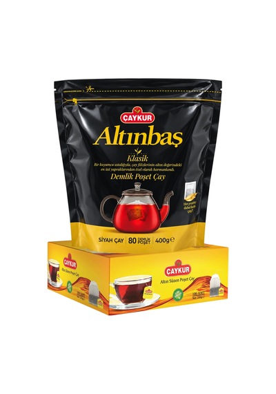 Altın 100'lü Bardak Ve Altınbaş 80'li Demlik Poşet Çay Paketi