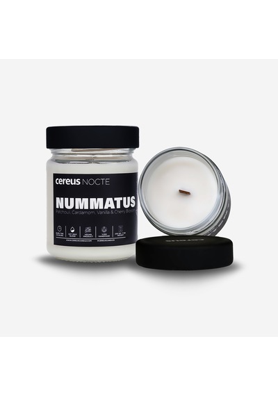 Paçuli & Vanilya Kokulu Doğal Soya Mum – Cereus Nocte Serisi El Yapımı Cam Kavanoz 210 gr