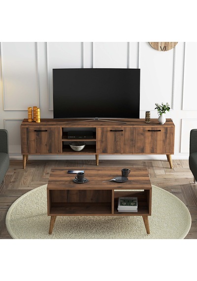 Set 1583-2072 Exxen 180 Cm Tv Ünitesi + Exxen Orta Sehpa - Hat Rengi Set 1583-2072 Exxen 180 Cm Tv Ünitesi + Exxen Orta Sehpa - Hat Rengi
