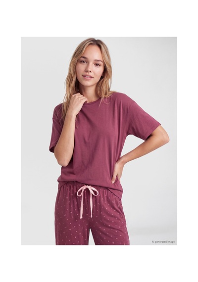 Lcw Dream Mürdüm %100 Pamuklu Kadın Kaprili Pijama Takımı