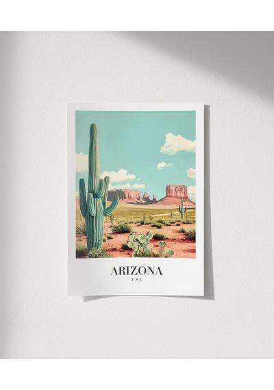 Çerçevesiz Poster Arizona Çölün Simgesi