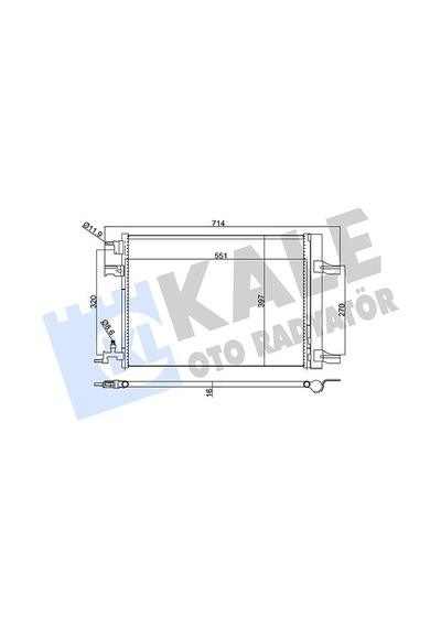 Kale 391100 Klima Radyatörü Kondanser - Opel Astra J 2012- 1.4 13267648 - 1850136 - 1850219 - 13377762 - 23305638 - 39010911
