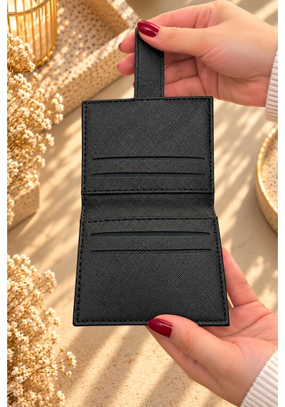 Elpida Bags Kadın Parıltılı Simli Çok Bölmeli Çıtçıtlı Kartlık & Cüzdan