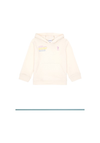 U.S. Polo Assn. Kız Çocuk Krem Kapüşonlu Sweatshirt 50290725-VR071 U.S. Polo Assn. Kız Çocuk Krem Kapüşonlu Sweatshirt 50290725-VR071