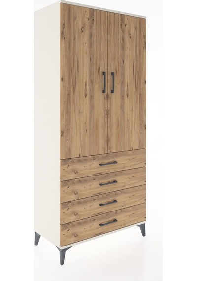 Hyperion Dolap 2 Raflı 4 Çekmeceli Tek Askılı 88x44x195 Aytaş... Aytaşı