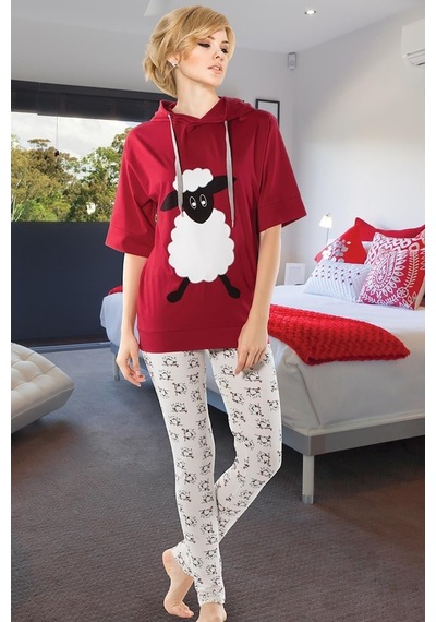 Doremi Bayan Pijama Takımı Kırmızı (480976250)