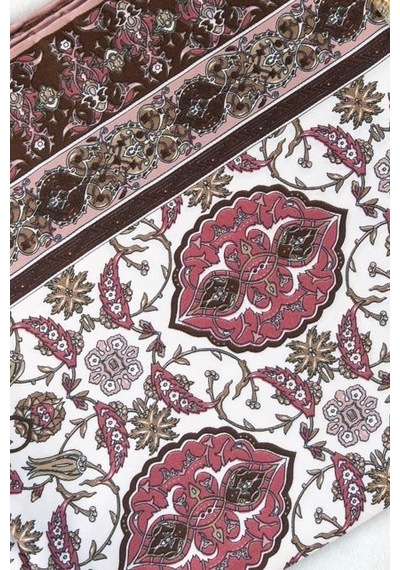 İpekçe Eşarp İp Rayon 100 100 Desenli - Pembe Pembe - Çok Renkli
